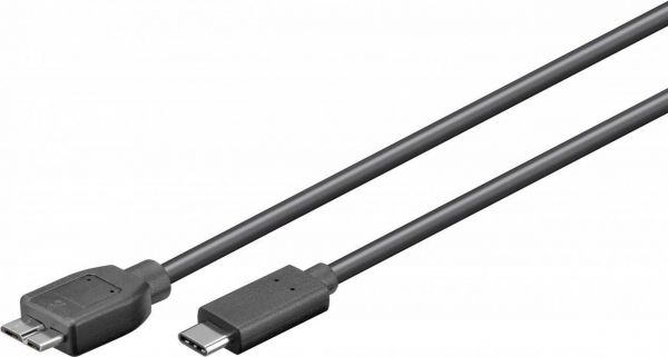 USB 3.0 micro B > USB-C SuperSpeed Kabel 1m